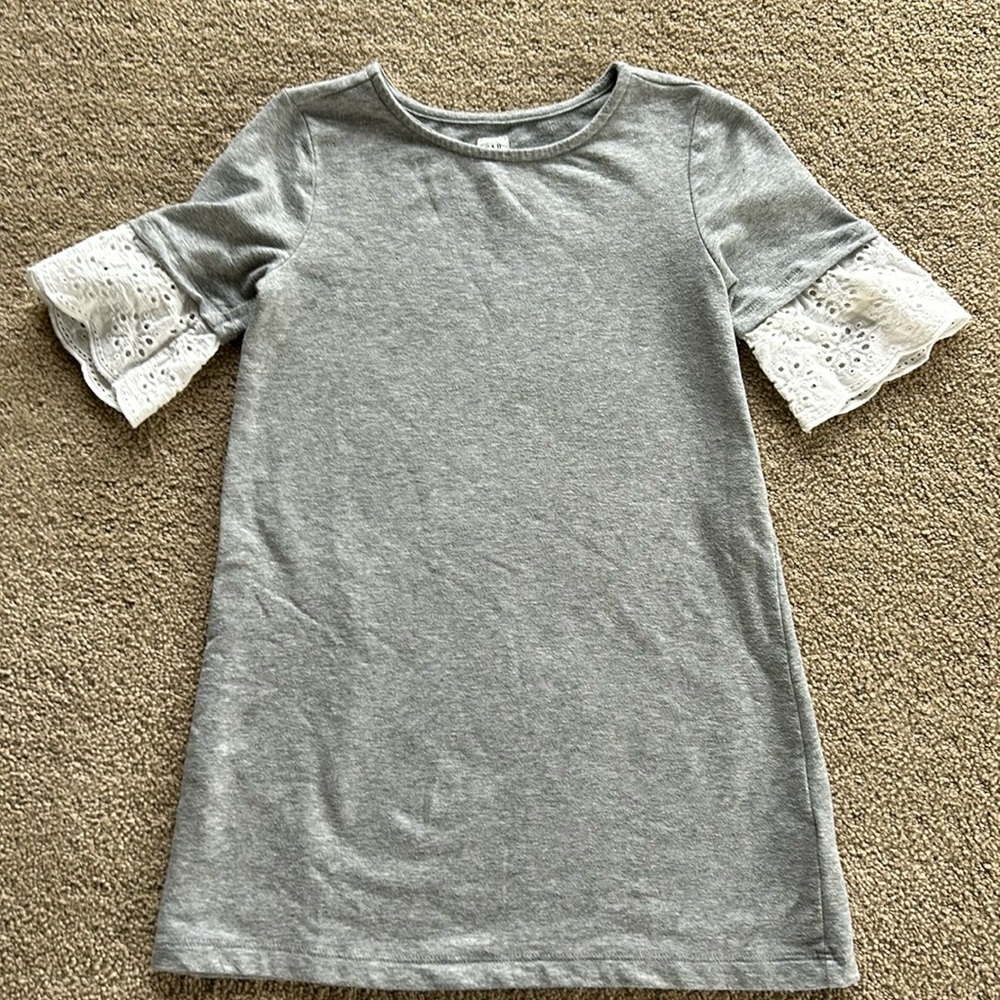 Heather Gray dress embroidered detail